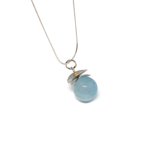 Acorn Brushed Double Petals Necklace
