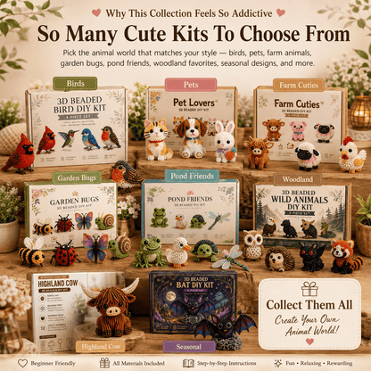 🎁 Today Only Save 70% OFF — Create 4 Adorable 3D Beaded Animals With A Relaxing DIY Kit For Cute Desk Decor, Handmade Gifts & Cozy Craft Time 🧵🐾✨