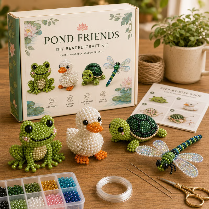 🎁 Today Only Save 70% OFF — Create 4 Adorable 3D Beaded Animals With A Relaxing DIY Kit For Cute Desk Decor, Handmade Gifts & Cozy Craft Time 🧵🐾✨