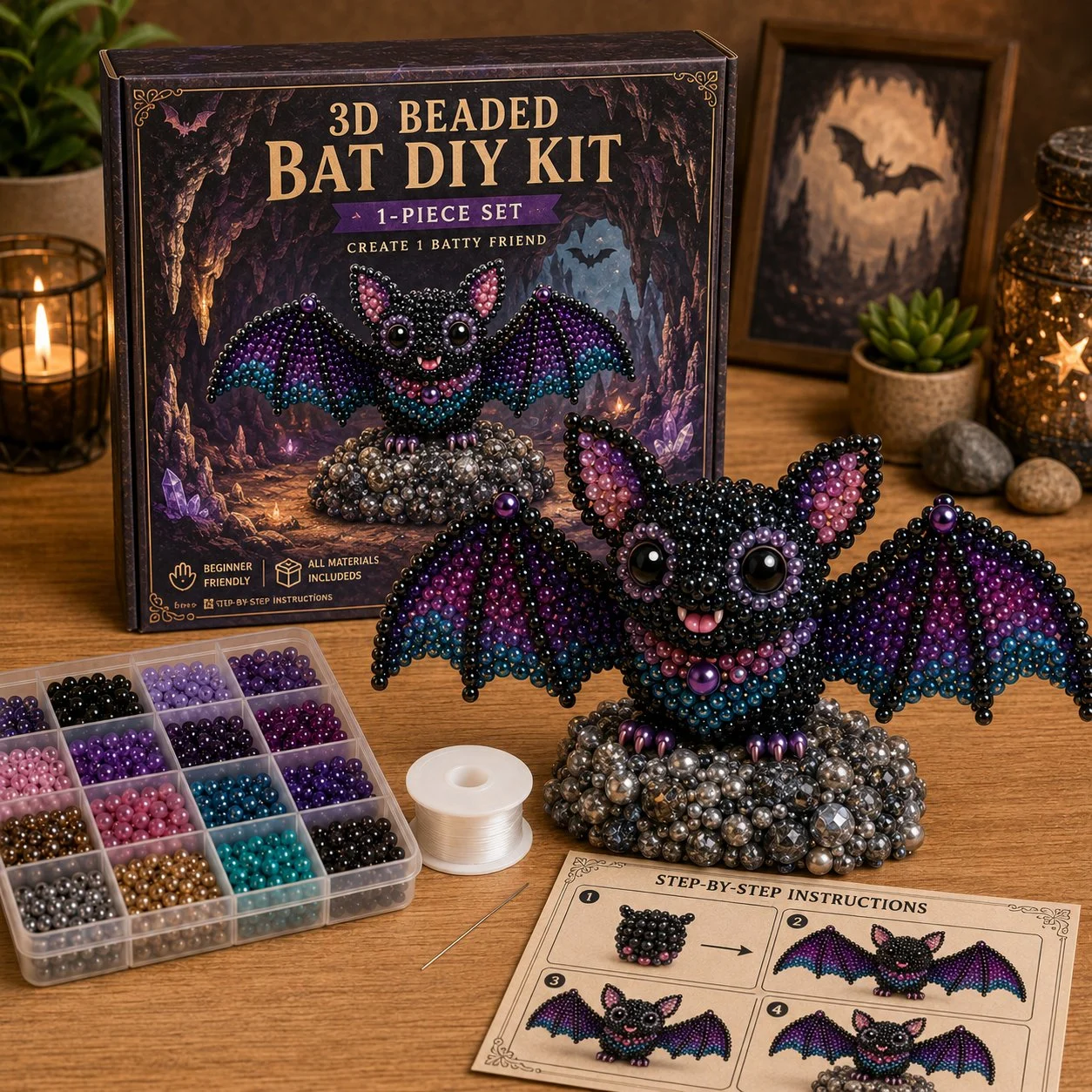 🎁 Today Only Save 70% OFF — Create 4 Adorable 3D Beaded Animals With A Relaxing DIY Kit For Cute Desk Decor, Handmade Gifts & Cozy Craft Time 🧵🐾✨