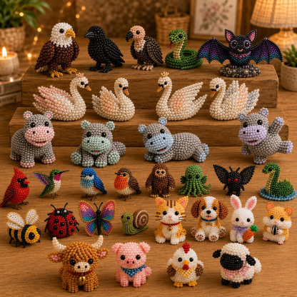 🎁 Today Only Save 70% OFF — Create 4 Adorable 3D Beaded Animals With A Relaxing DIY Kit For Cute Desk Decor, Handmade Gifts & Cozy Craft Time 🧵🐾✨