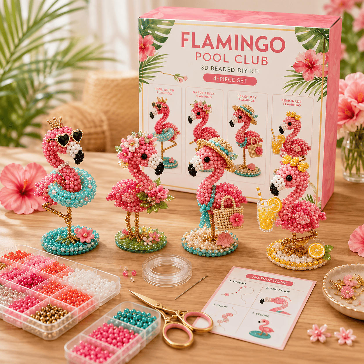 🎁 Today Only Save 70% OFF — Create 4 Adorable 3D Beaded Animals With A Relaxing DIY Kit For Cute Desk Decor, Handmade Gifts & Cozy Craft Time 🧵🐾✨