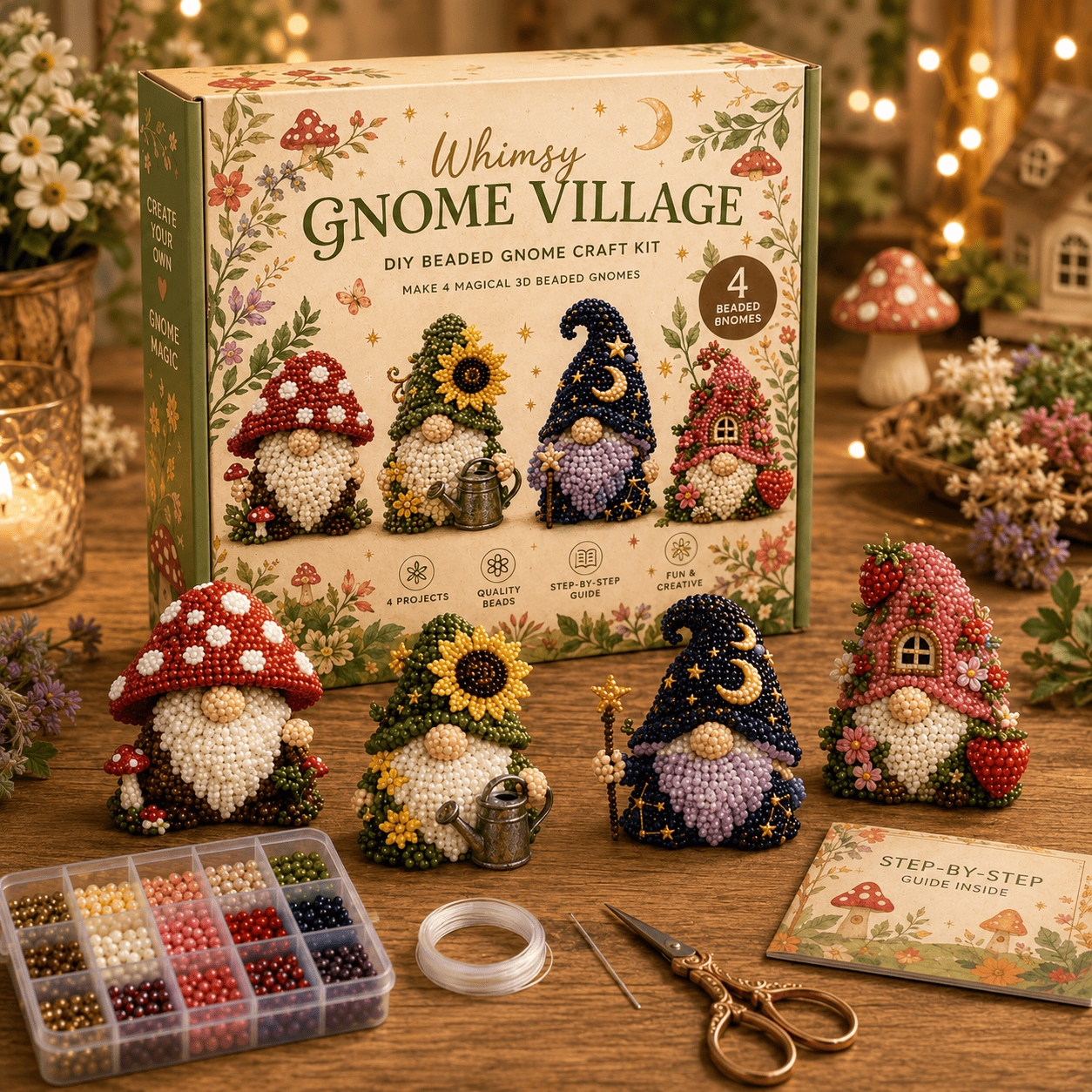 🎁 Today Only Save 70% OFF — Create 4 Adorable 3D Beaded Animals With A Relaxing DIY Kit For Cute Desk Decor, Handmade Gifts & Cozy Craft Time 🧵🐾✨