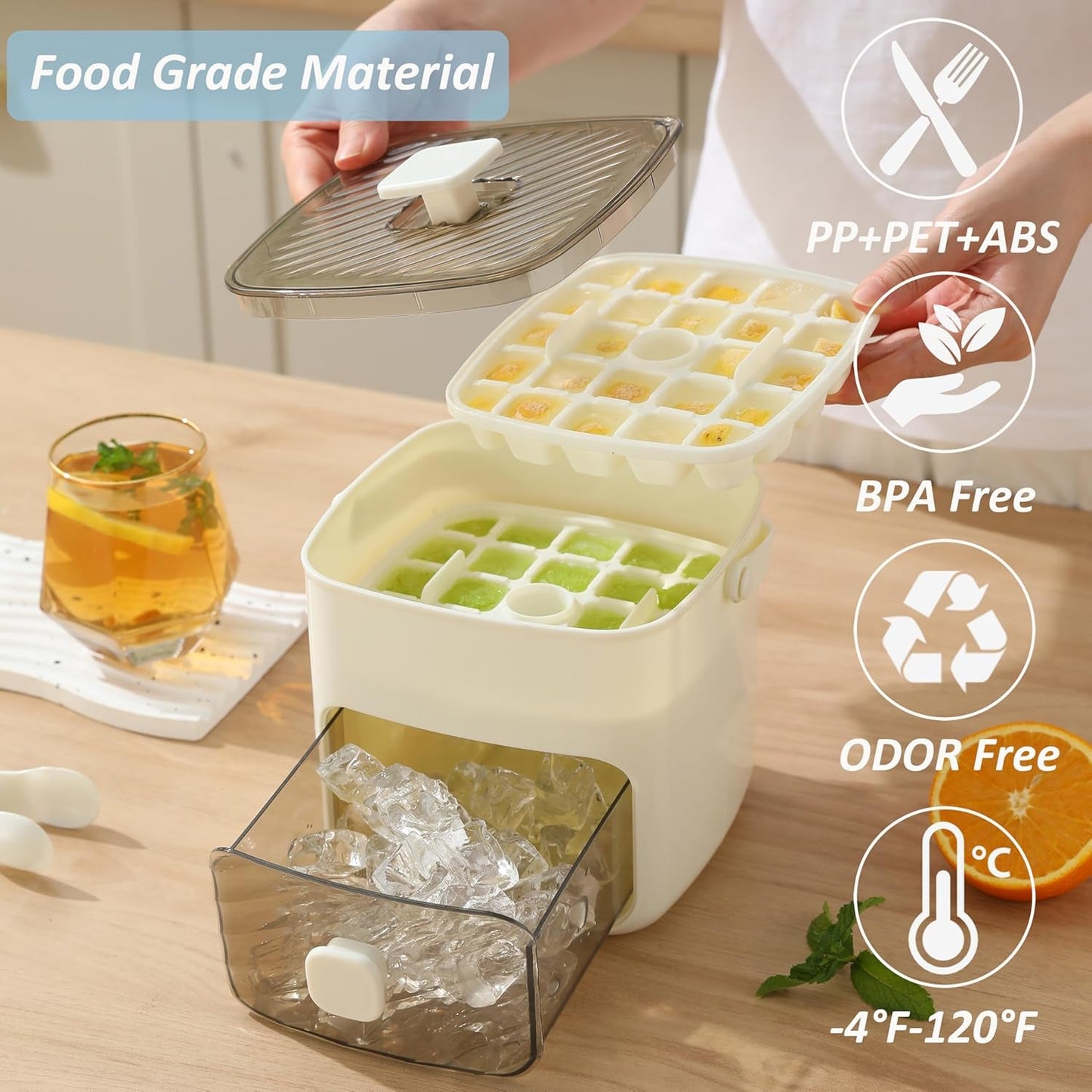 🧊 LAST DAY 50% OFF ✨ ONE PRESS ICE SYSTEM — CLEAN ICE. ZERO EFFORT.  ❄️