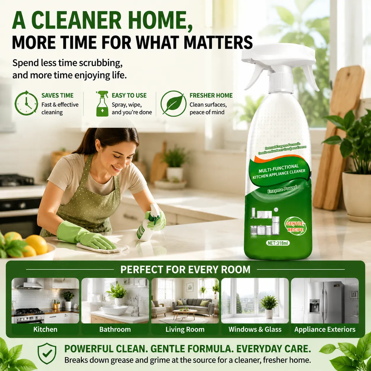 🔥 TODAY ONLY — 50% OFF ⚡🧼Powerful Natural Enzyme Cleaner 💥 Less scrubbing, more shine — clean smarter in seconds!