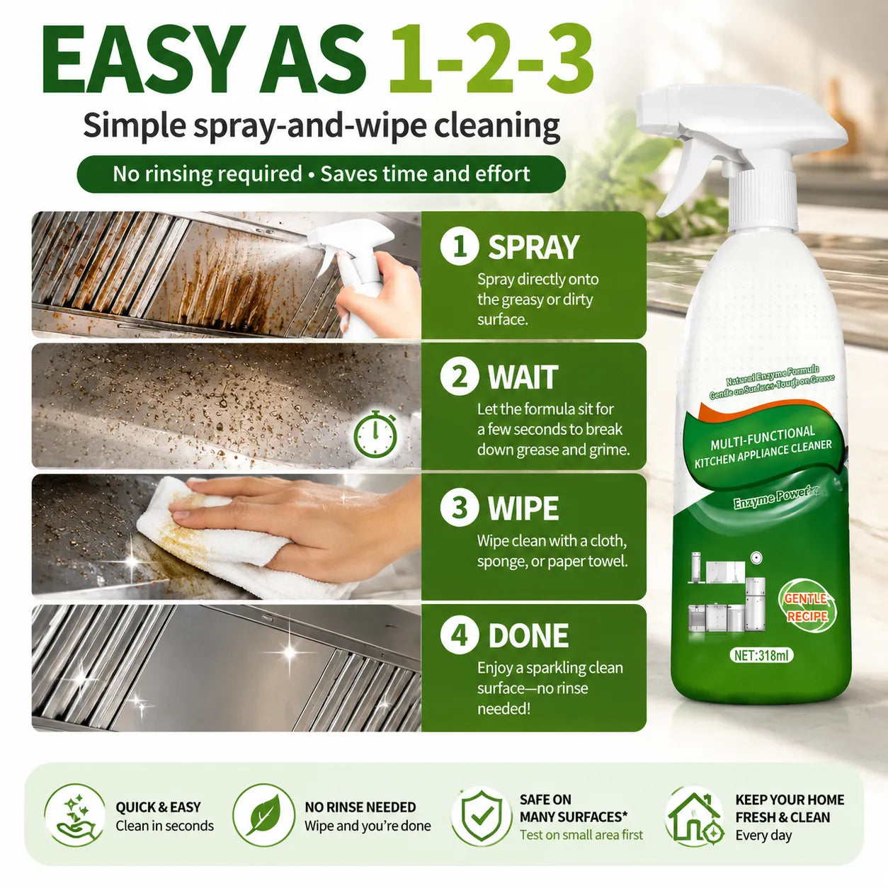 🔥 TODAY ONLY — 50% OFF ⚡🧼Powerful Natural Enzyme Cleaner 💥 Less scrubbing, more shine — clean smarter in seconds!