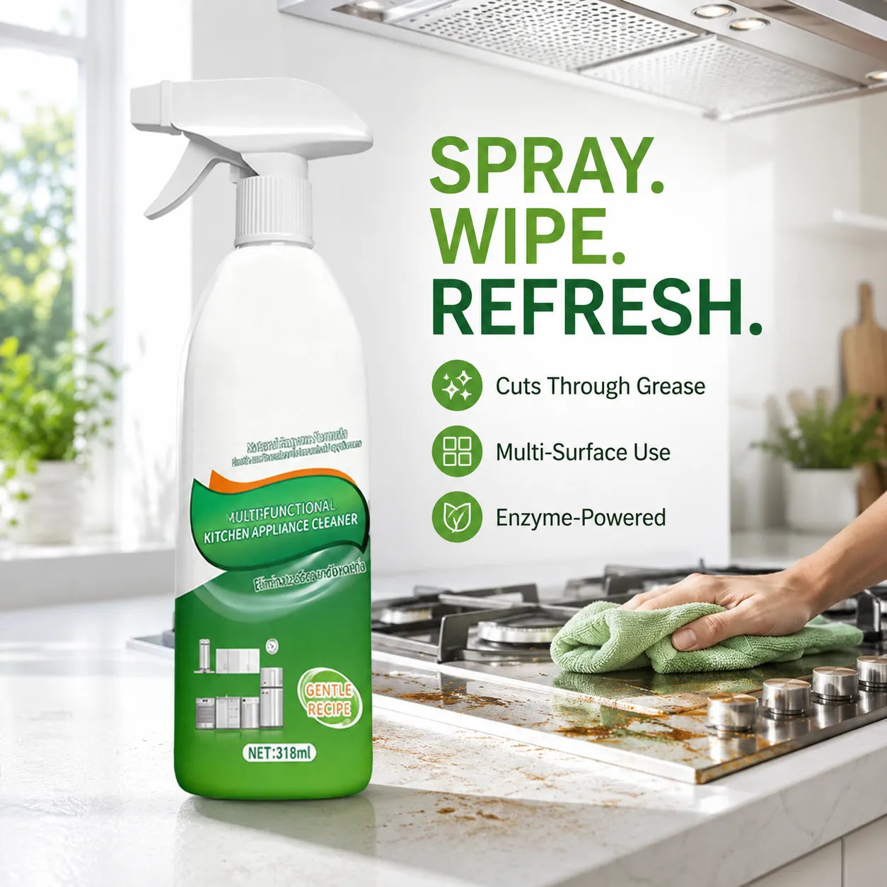 🔥 TODAY ONLY — 50% OFF ⚡🧼Powerful Natural Enzyme Cleaner 💥 Less scrubbing, more shine — clean smarter in seconds!