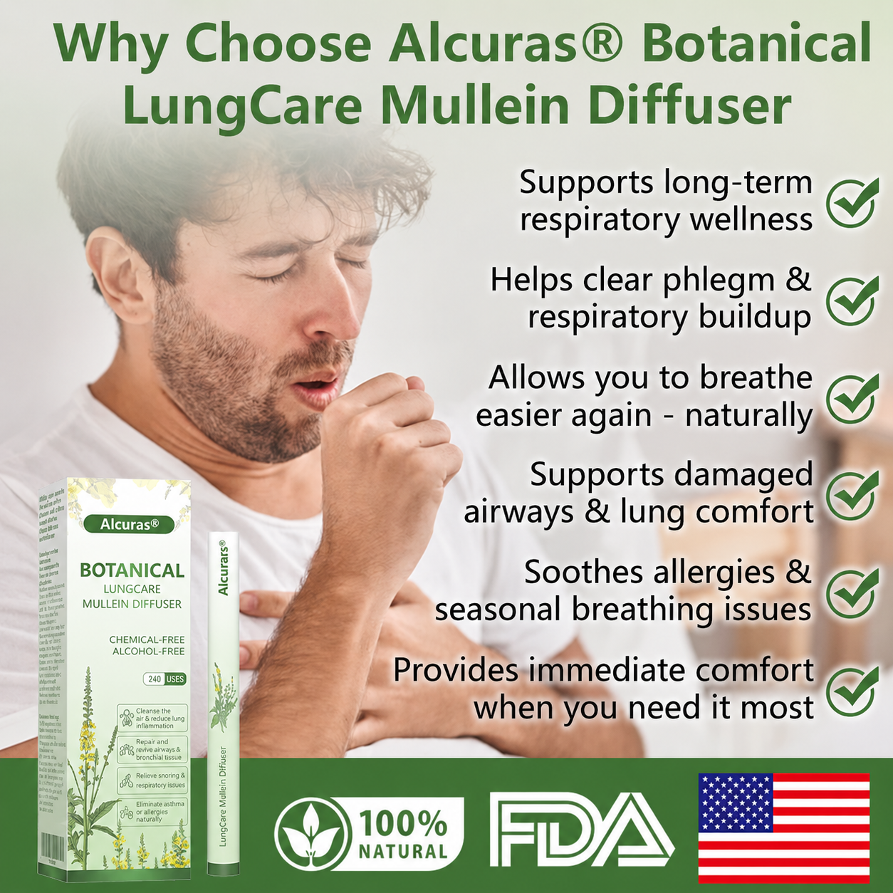 Alcuras® Botanical LungCare Mullein Diffuser